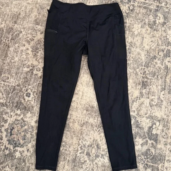 Carhartt Black Fitted Force Leggings Size L 12/14 Workwear Athleisure Gorpcore - Picture 4 of 7